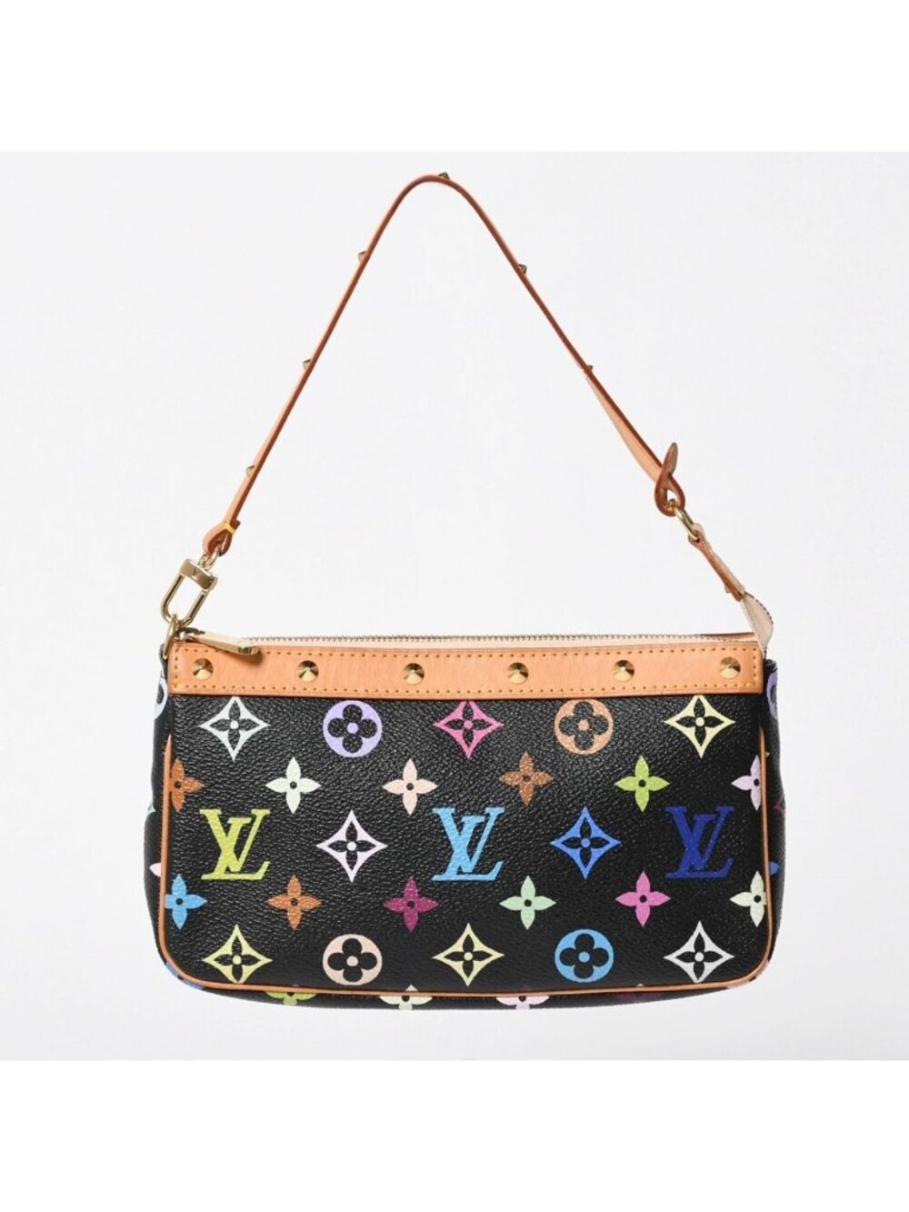 Louis Vuitton Pochette Accessoires Pouch Monogram Multicolor Black